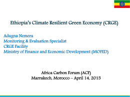 Ethiopia’s Climate Resilient Green Economy