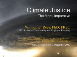 Eco-Footprints and Climate Cnange: The Perfect Moral Storm