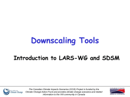 Downscaling Tools - University of Victoria