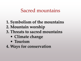Sacred mountains: Myth and Morphology