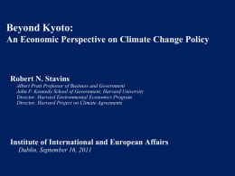 Economic Incentives in a New Climate Agreement