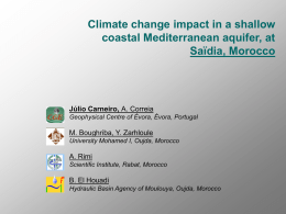 Climate change impact in a shallow coastal Mediterranean