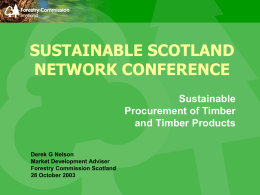 SUSTAINABLE SCOTLAND NETWORK CONFERENCE