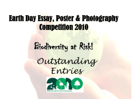 Earth Day Essay, Poster & Photography Competition 2009