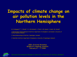 Impacts of climate change on air pollution levels in the