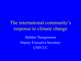 The international community’s response to climate change