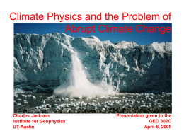 Climate Physics and the Problem of Abrupt Climate Change