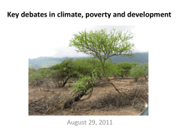 Key debates in climate, poverty and development