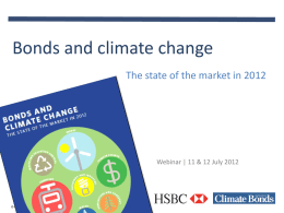 Bonds and climate change: the state of the market in 2012
