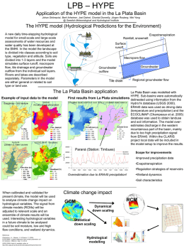 LPB – HYPE Application of the HYPE model in the La Plata Basin