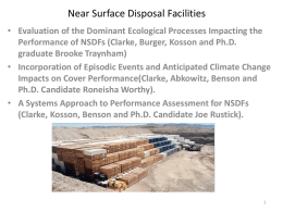 Near Surface Disposal Facilities