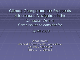 Climate Change and the Prospects of Increased Navigation