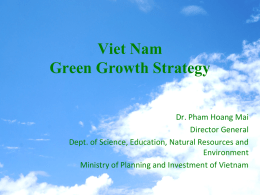 The Viet Nam Green Growth Strategy