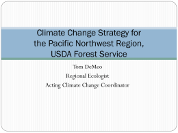 Climate Change Strategy for the Pacific Northwest Region