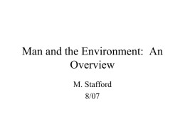 Man and the Environment: An Overview