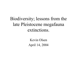 PowerPoint Presentation - Biodiversity and Pleistocene