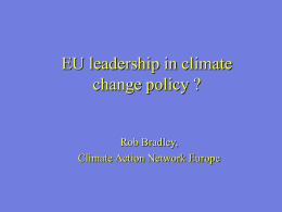 Key NGO Priorities in Energy and Climate Change