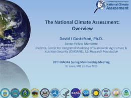 NRC “Showstopper” Review National Climate Assessment First