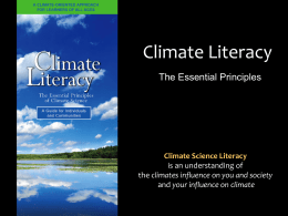 Essential Principles of Climate Literacy