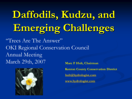 Kudzu, Daffodils and Emerging Challenges