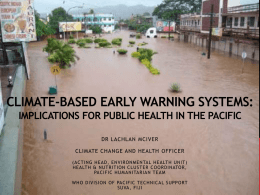 Climate-based early warning systems: implications for
