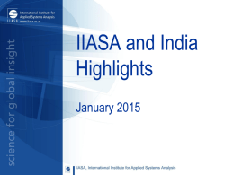 IIASA International Institute for Applied Systems Analysis