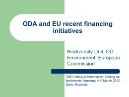 ODA and EU recent financing initiatives