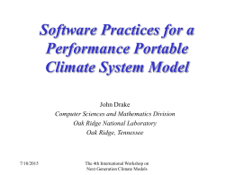 Computational Engines for Climate and Meteorology Research