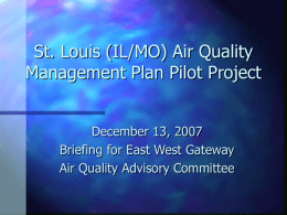 Presentation: St. Louis Air Quality Management Pilot