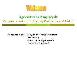 Agriculture in Bangladesh: