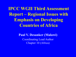 IPCC TAR – Regional Issues