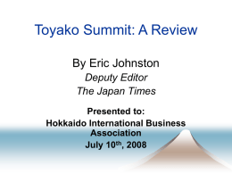 Toyako Summit: A Review