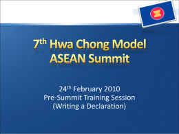 6th Hwa Chong Model ASEAN Summit