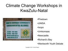 Climate Change Workshops in KwaZulu