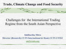 Trade, Climate Change and Food Security