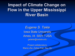 Impact of Climate Change on Flow in the Upper Mississippi