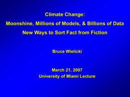 Climate Science Briefing for Kathie L. Olsen NASA Chief