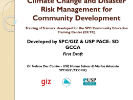 Climate Change and Disaster Risk Management Unit