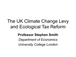 The UK Climate Change Levy and Ecological Tax Reform