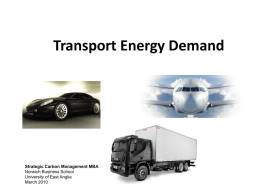 Energy Transport Demand - University of East Anglia