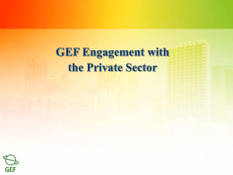 GEF Country Dialogue Workshops Programme Project