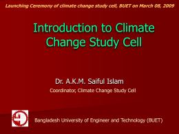 Introduction to Climate change Study Cell