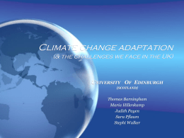 Climate change adaptation (& the challenges we face in the UK)