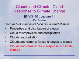 Clouds and Climate - University of Leeds