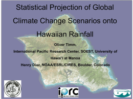 Statistical downscaling of future climate change scenarios