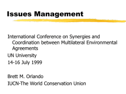 Issues Management - United Nations University