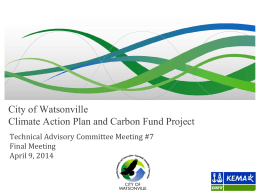 City of Watsonville Climate Action Plan and Local Carbon