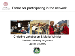 Forms for participating in the network