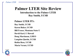 Palmer LTER Site Review - US Long Term Ecological Research