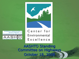 AASHTO Center for Environmental Excellence
